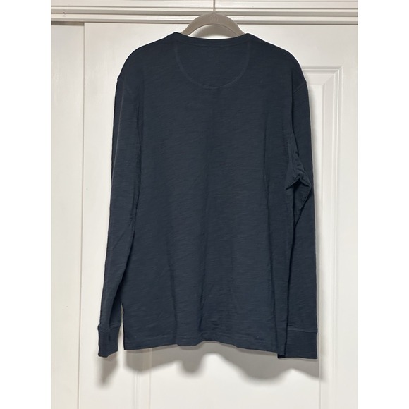 UNTUCKit, Men's Long Sleeve Henley Shirt, Navy, Size Large - Picture 5 of 11